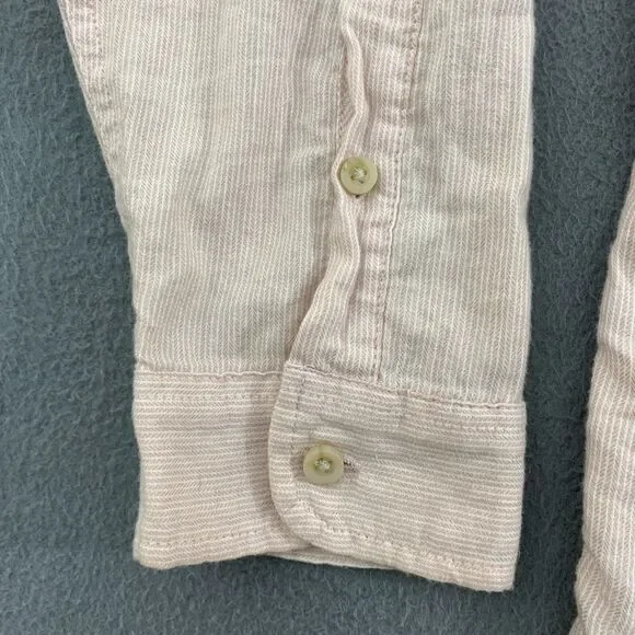 Abercrombie & Fitch Top Button Up Boyfriend Size XL Long Sleeve Pink Soft Cotton - Picture 4 of 16